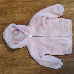 Betsey Johnson Baby Girls Plush Reversible Jacket Coat Pink Size 18M Like New